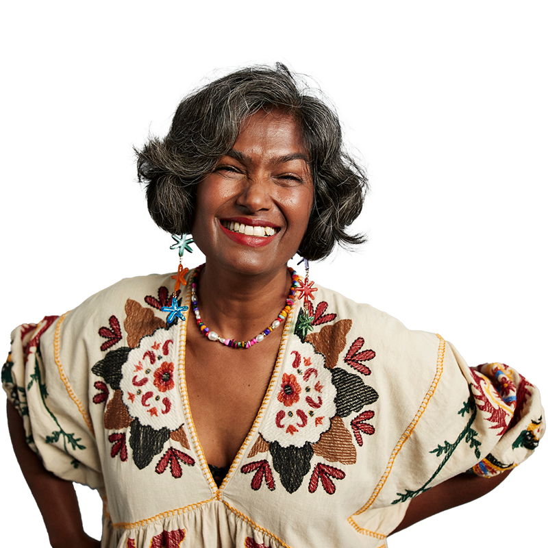 woman smiling