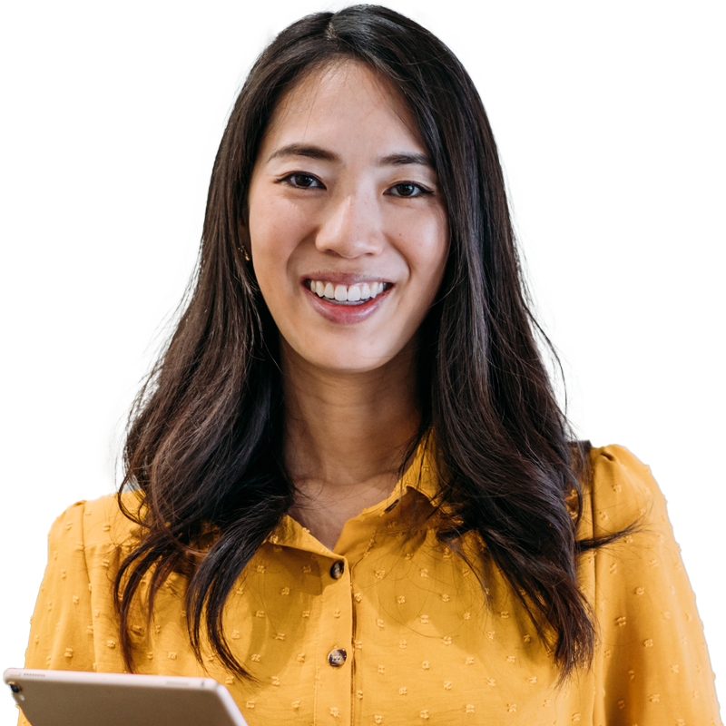 woman smiling