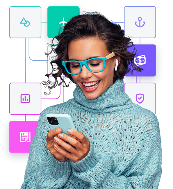user using mobile
