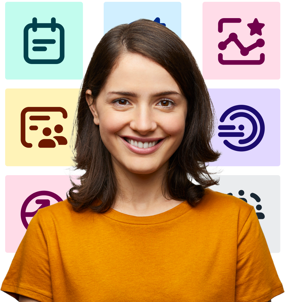 woman surrounded by Concur solutions