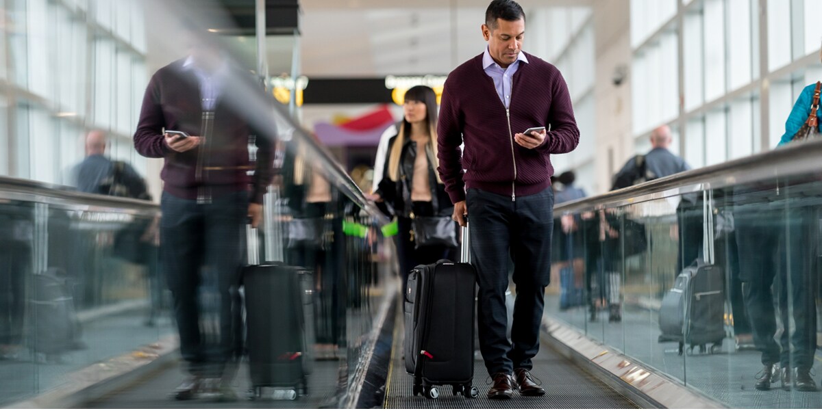 man, airport