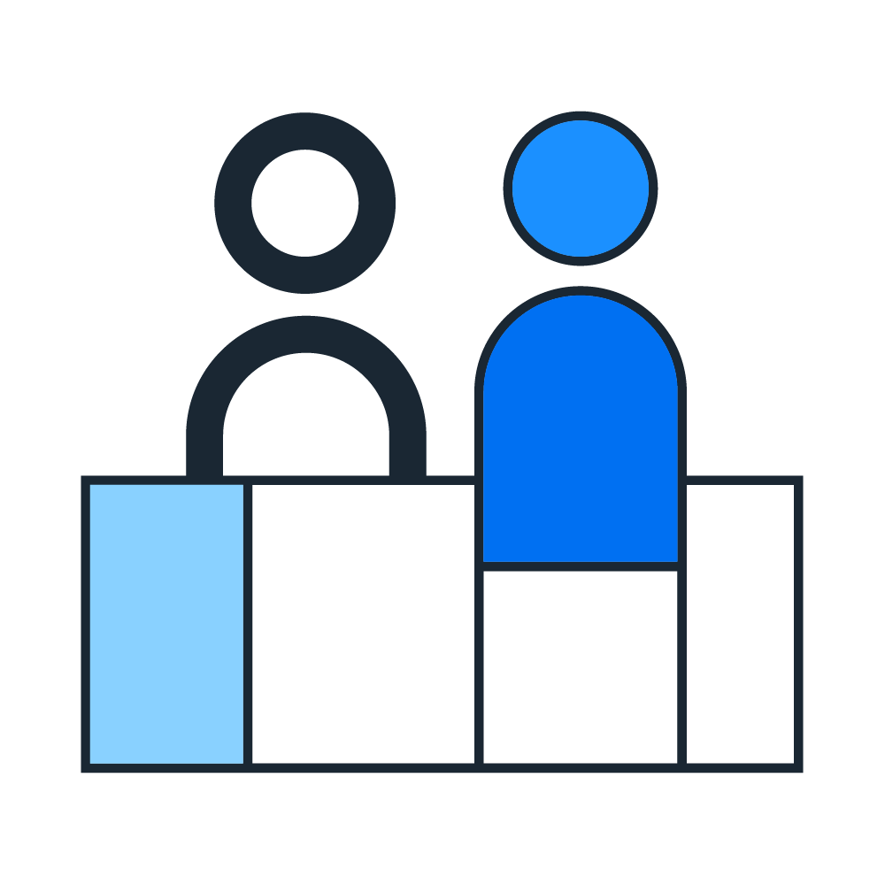graphic of two people