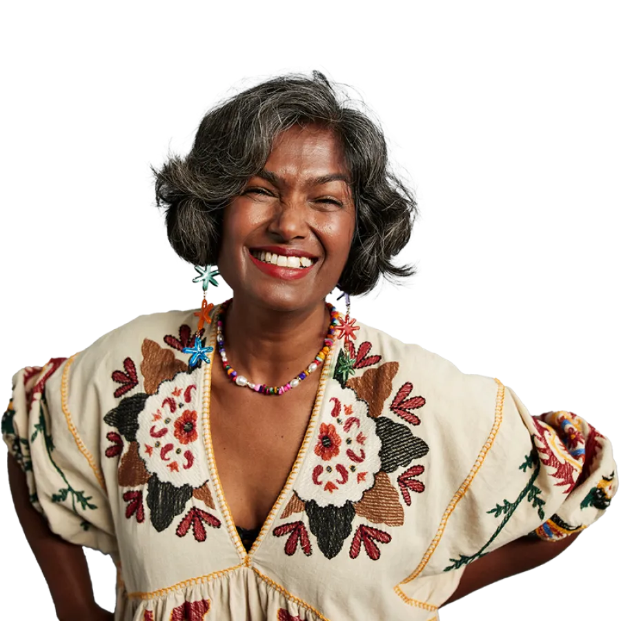 woman smiling