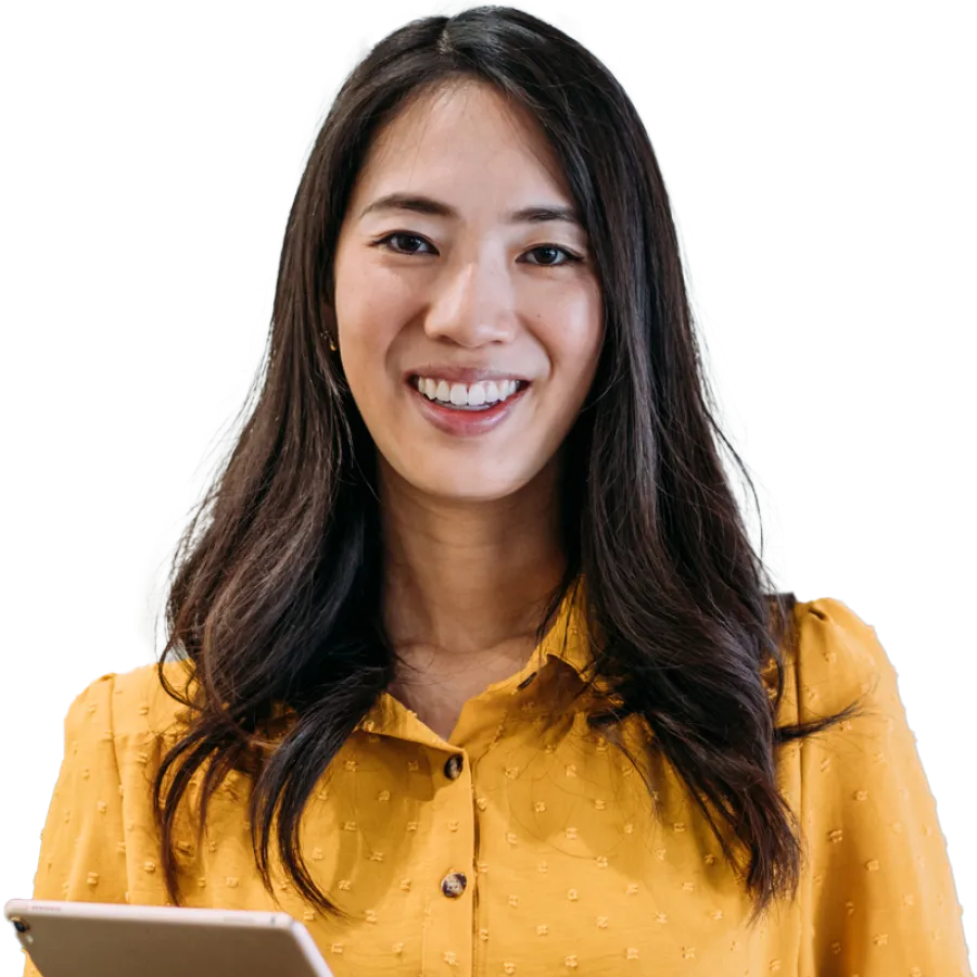 woman smiling