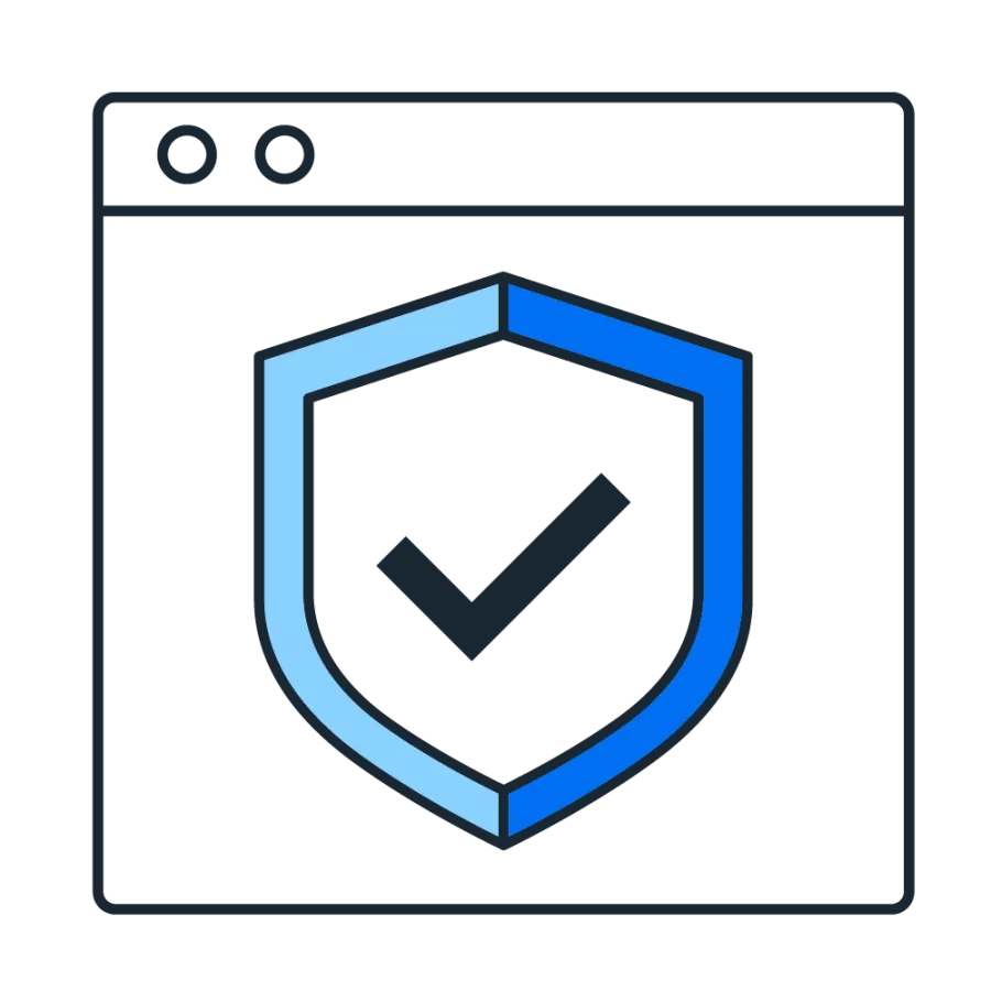 check mark in shield