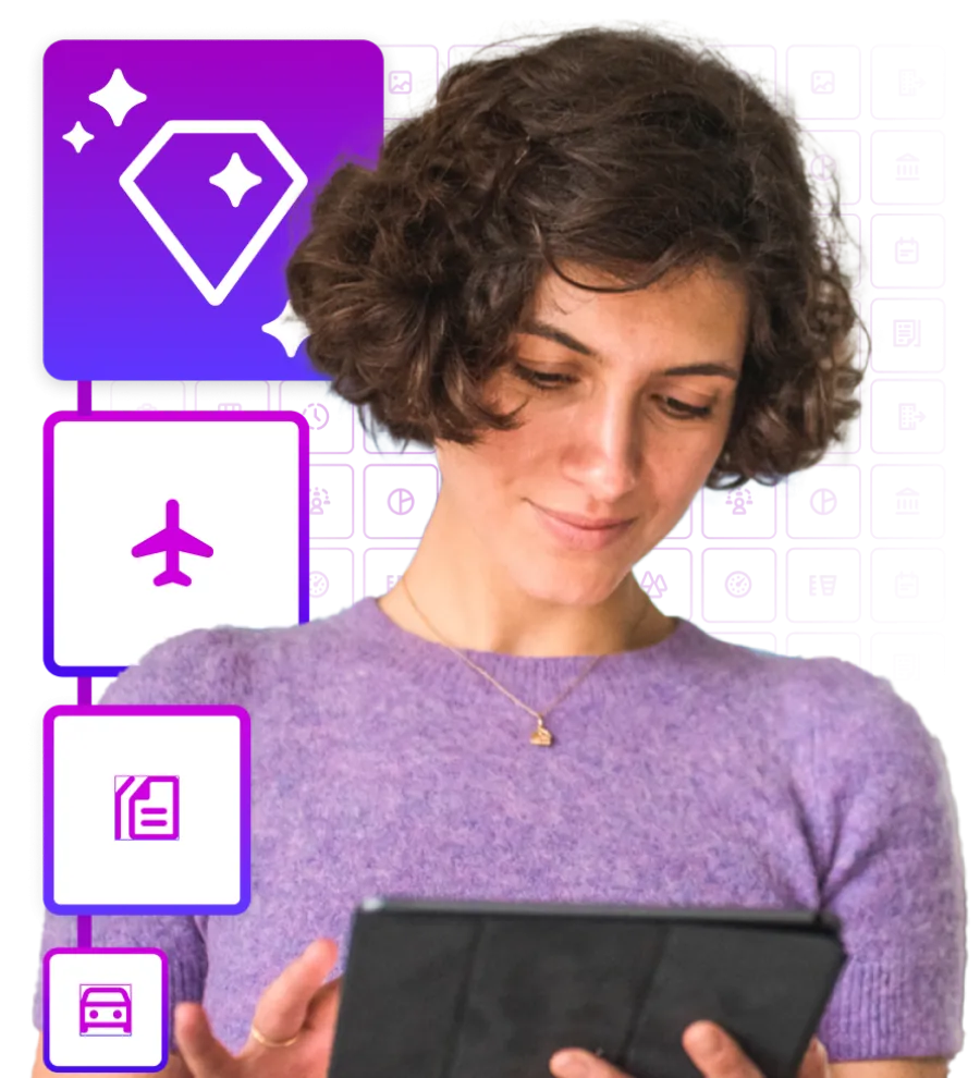 Woman using Joule to accomplish tasks