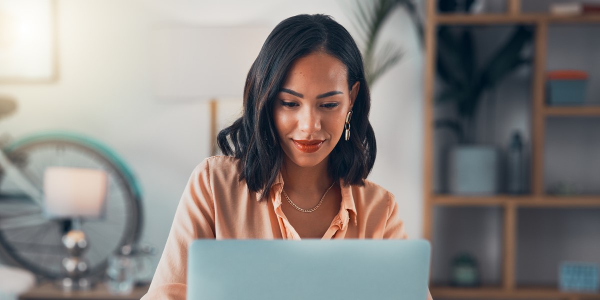 woman working at desk